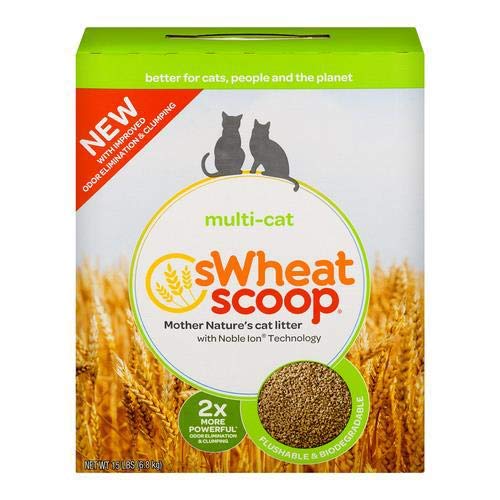 sWheat Scoop Multi-Cat Natural Cat Litter - 15lbs