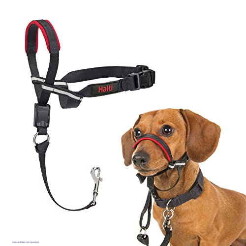 The Company Of Animals of Animals - Halti Head Collar, Adjustable Head Halter Collar for Dogs, Head Collar to Stop Pulling for Small Dogs, Black/Red