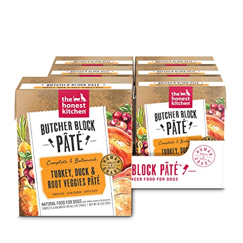 The Honest Kitchen Butcher Block Pâté: Turkey, Duck & Root Veggies Wet Dog Food, 1 Count (Pack of 6)