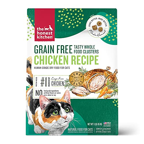 The Honest Kitchen Whole Food Clusters Grain Free Chicken Dry Cat Food, 1 lb Bag