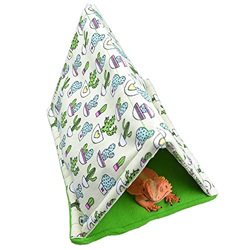 tinkare Reptile Sleeping Bed Bearded Dragon Tent Hide Habitat Shelter for Lizard Bearded Dragon Leopard Gecko