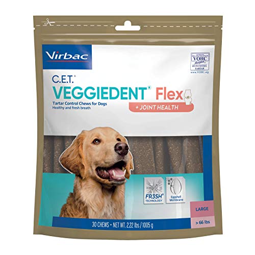 Virbac C.E.T. VEGGIEDENT Flex Tartar Control Chews for Dogs - Large