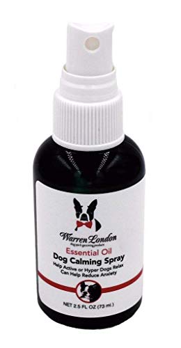 Warren London Premium Essential Oil All Natural Dog Calming Spray, Relaxes and Provides Anti-Anxiety Relief for Hyper Active Dogs | Made in USA