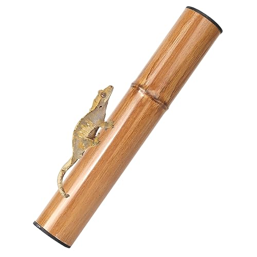 WOLEDOE Crested Gecko Climbing Bamboo Branch, Reptile Habitat Decor Accessories Fit Snake Ball Python Tree Frog Gargoyle