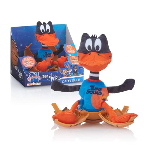 Wow! PODS Stuff Space Jam: A New Legacy Drop 'n Pop Daffy Duck | Basketball Toy with Pop-up Plush | Official Film Collectables, Toys and Gifts for Boys and Girls, Aged 5+