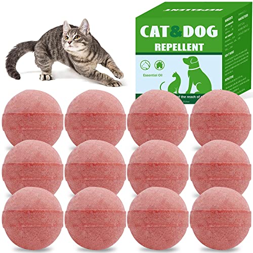 12Pack Cat Repellent Indoor Outdoor, Cat & Dog Natural Repellents Peppermint Oil to Repel Stray Dog Feral Cats Deer Animal Keep Your Home Yard Porch Furniture Curtain from Cat Scratches