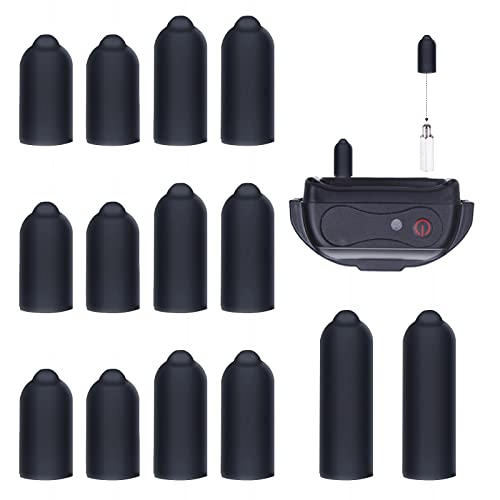 24 Pcs Dog Shock Collar Rubber Tips,Training Collar Replacement Parts Silicone Covers Dog Collar Covers Training Rubber Tips Column Conductive Rubber Sleeve for Pet Dog Training Collars