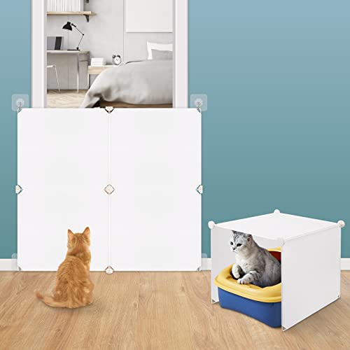 32X36” Cat Playpen for Bedroom/Living-Room Use, No Drilling Detachable Cat Door Barrier for Indoor/Outdoor, Water-Proof Cat Gate, Portable Yard Fence for Small Animal, Puppies, Kitties, Bunny, Turtle