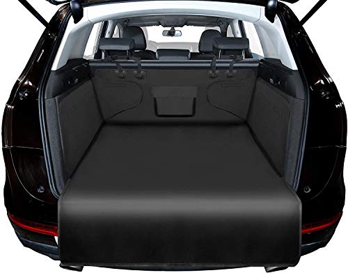 Alfheim Cargo Liner for Dog, Nonslip Waterproof Anti-Wrinkle Pet Boot Liner, Anti-Scratch Tear-Resistant Washable Trunk Cover Mat Travel, Fits for Medium Small Car Truck SUV, Black