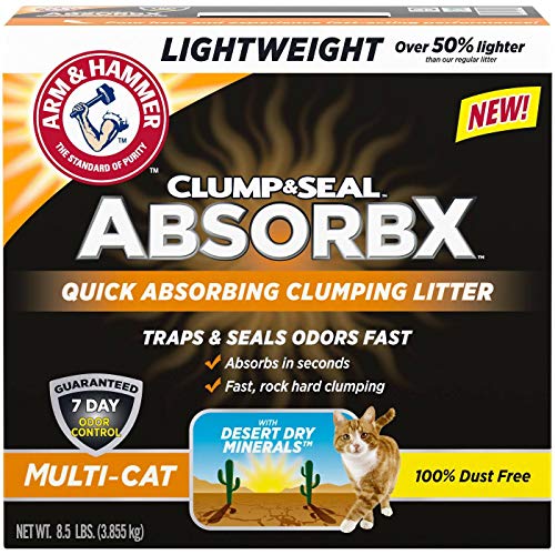 Arm & Hammer Clump & Seal Absorbx Clumping Litter Multi-Cat Lightweight