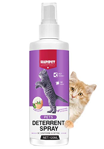 Atrilly Cat Deterrent Spray, Cat Repellent Spray for Furniture, Effective Cat Deterrent Indoor & Outdoor for Pet Behavior Training, Prevent Cats Scratching Plants & Furniture