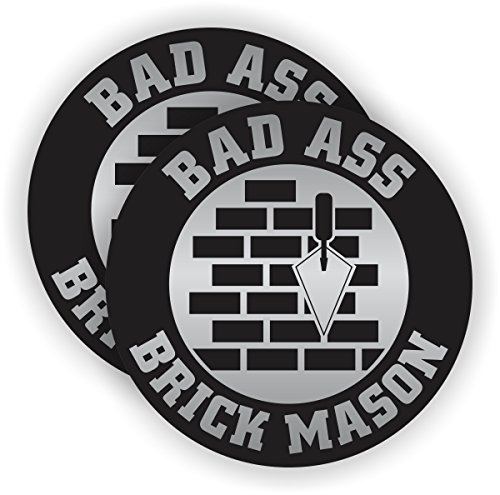 Bad A$$ Brick Mason Hard Hat Sticker / Helmet Decal / Label Lunch Tool Box Motorcycle Scaf Dog