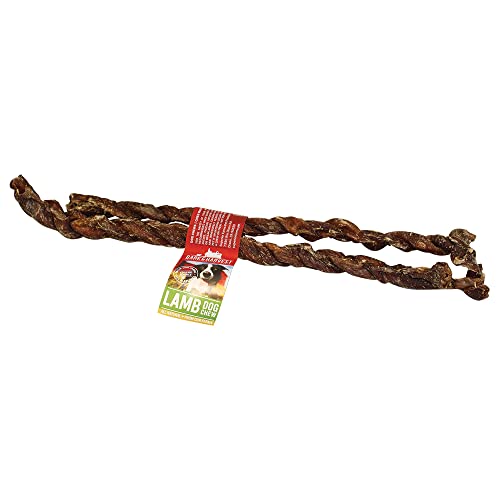 Bark & Harvest Baked Lamb Weasand Twists - Grain Free Dog Training Chew Treats -Natural Source of Glucosamine & Chondroitin, 2 Count