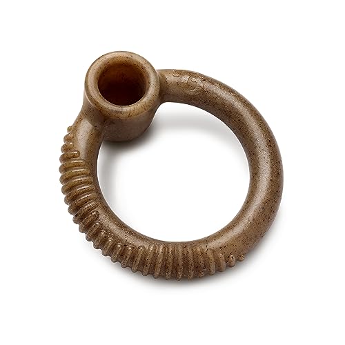 Benebone Ring Durable Dog Chew Toy for Aggressive Chewers, Real Bacon, Made in USA, Medium