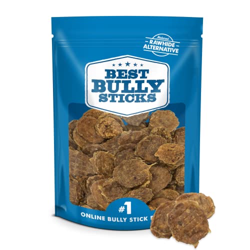 Best Bully Sticks 100% Beef Bully Stick Slider Crunchy Dog Treats (8oz.) - Made of All-Natural Bully Sticks - Bite-Sized & Highly Digestible