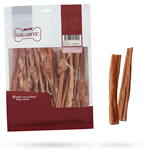 Best Pet Supplies GigaBite 6 Inch All Natural Beef Bladder Sticks Pack of 25