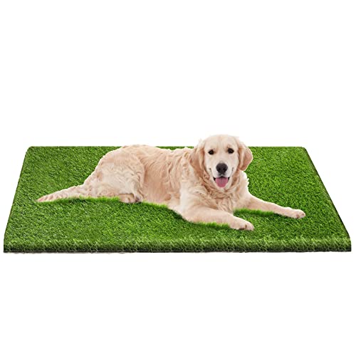 Bethebstyo Artificial Grass, Dog Pee Pads, Professional Dog Potty Training Rug, Large Dog Grass Mat with Drainage Holes, Pet Turf Indoor Outdoor Flooring Fake Grass Doormat - Easy to Clean（51"x 26"）