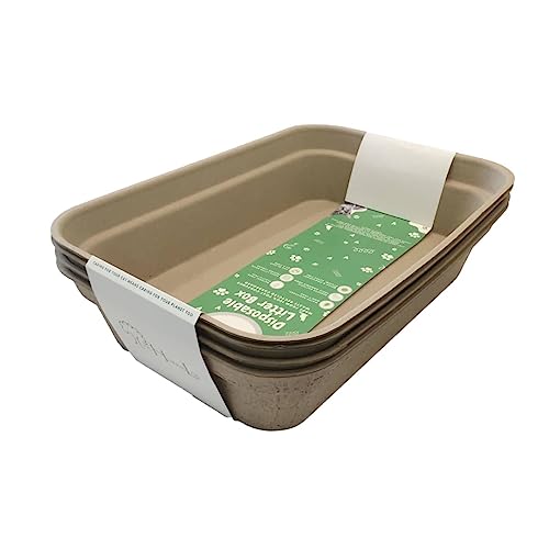 Biodegradable Disposable Cat Litter Trays (4 Pack)