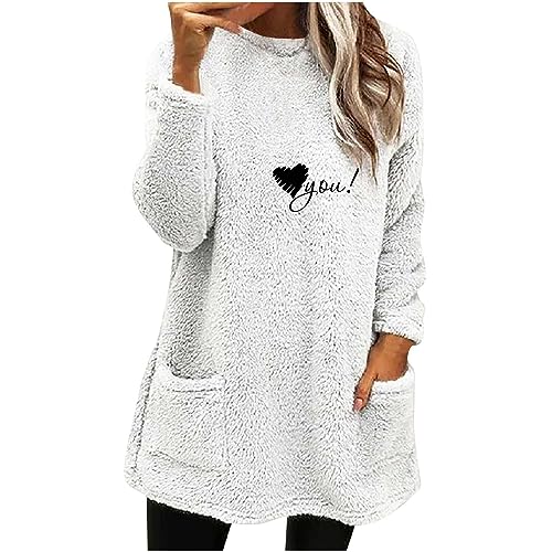 Black of Friday Deals 2023, Best Cyber of Monday Deals, Womens Fall Fashion 2023, Fuzzy Fleece Sweatshirts Winter Warm Thicken Shaggy Sherpa Pullover Tops Deals of the Day Lightning Deals Today Prime