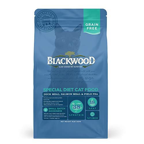 Blackwood Special Diet Cat Food, Grain Free, Duck Meal, Salmon Meal & Field Pea, 4Lb.