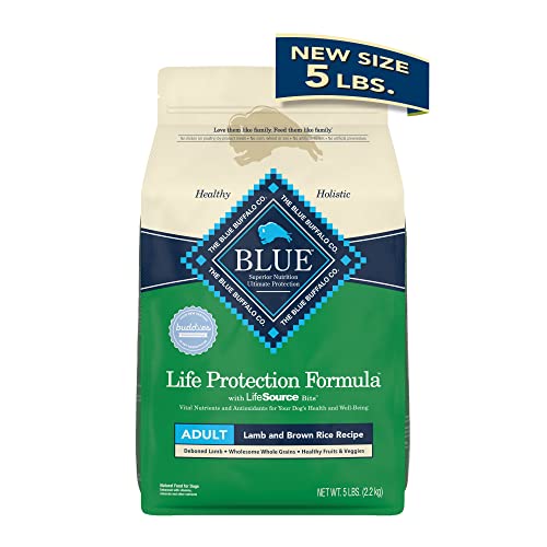 Blue Buffalo Life Protection Formula Natural Adult Dry Dog Food, Lamb and Brown Rice 5-lb Trial Size Bag