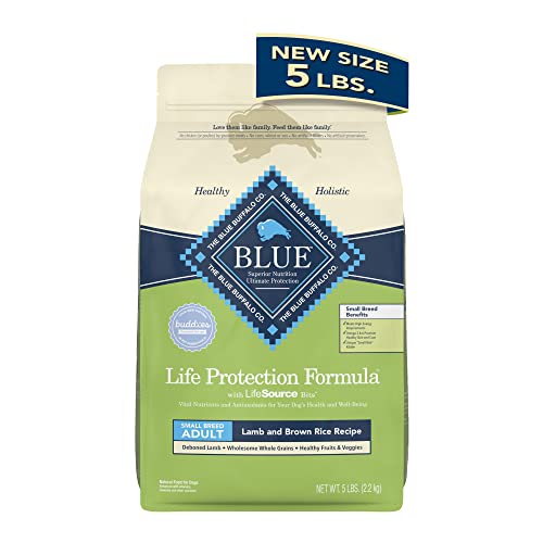 Blue Buffalo Life Protection Formula Natural Adult Small Breed Dry Dog Food, Lamb and Brown Rice 5-lb Trial Size Bag