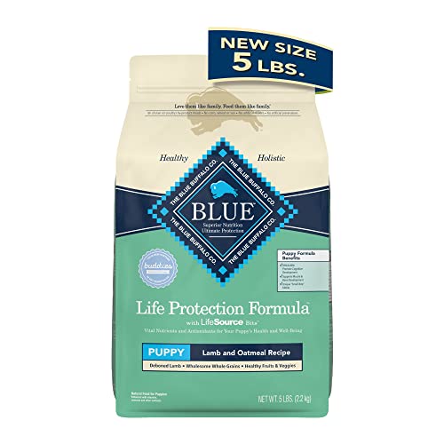 Blue Buffalo Life Protection Formula Natural Puppy Dry Dog Food, Lamb and Oatmeal 5-lb Trial Size Bag