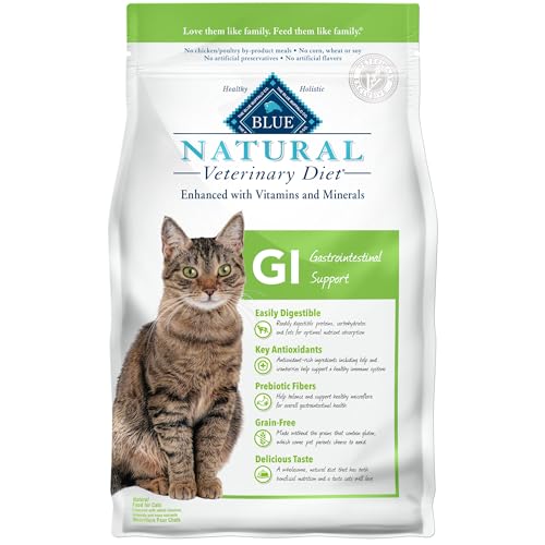 Blue Buffalo Natural Veterinary Diet GI Gastrointestinal Support Dry Cat Food, Chicken 7-lb bag