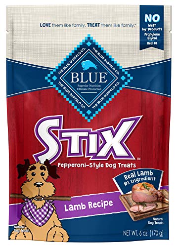 Blue Buffalo Stix Natural Soft-Moist Dog Treats Lamb Recipe 6-Oz Bag