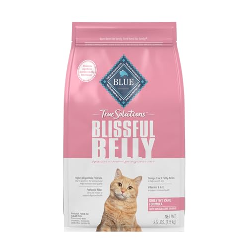 Blue Buffalo True Solutions Blissful Belly Natural Digestive Care Adult Dry Cat Food, Chicken 3.5-lb