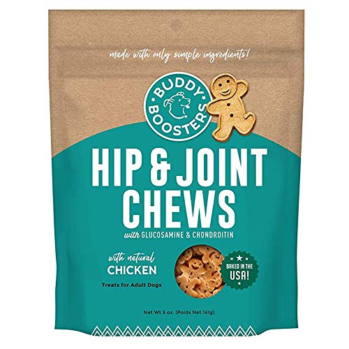 Buddy Biscuits Boosters, Soft & Chewy Dog Treats with Glucosamine & Chondroitin for Happy Hips, Chicken 5 oz.