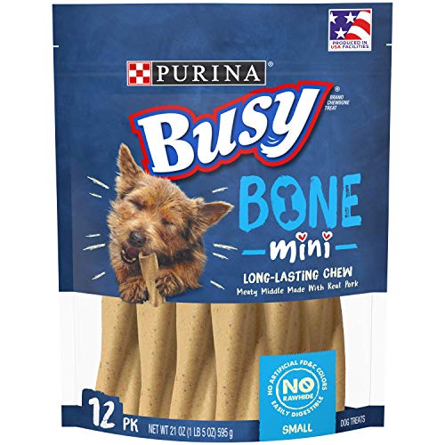 Busy Purina Busy Made in USA Facilities Small Breed Dog Bones, Mini - 12 ct. Pouch