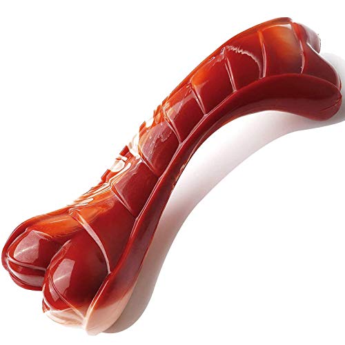 BZONZOON Dog Toys for Aggressive Chewers, Indestructible Durable Dog Chew Toys, Non-Toxic Food Grade Nylon Dog Bone Toy Reduces Boredom, More Small .Medium