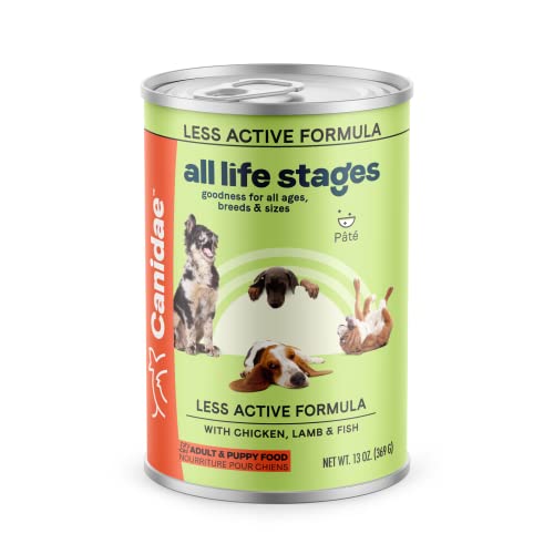 Canidae All Life Stages Premium Wet Dog Food for Less Active Dogs, Chicken, Lamb and Fish Formula, 13 Ounce (Pack of 12)