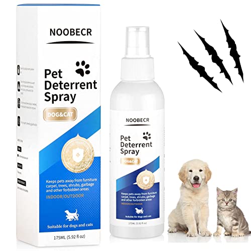 Cat Deterrent Spray, Cat Repellent Spray Suit for Indoor & Outdoor, Anti Cat Scratching Deterrent Spray, Used to Prevent Cats from Scratching Plants & Furniture, Safe for Children & Plant 175ML (Blue)