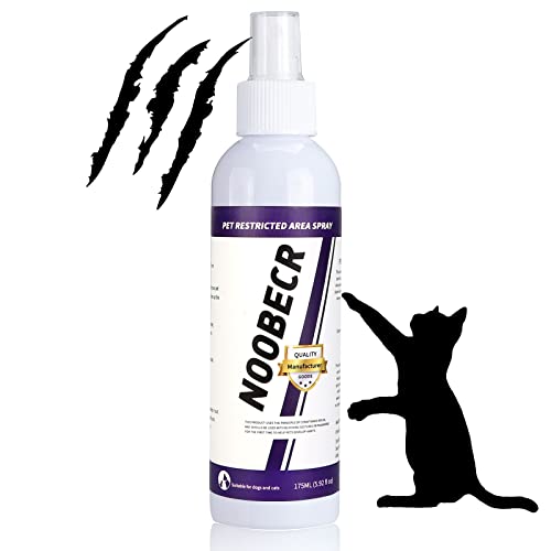 Cat Deterrent Spray Indoor, Cat Repellent Indoor for Cat and Kitten, No Scratch Spray for Cats, Anti-Scratch Cat Training Spray for Furniture, Curtain, Floor & Plant, Indoor & Outdoor Use (Purple)…