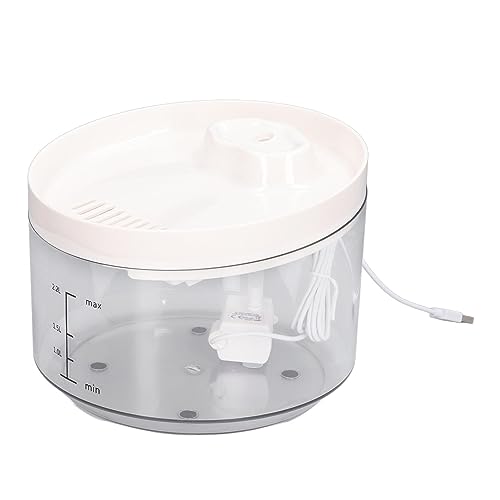 Cat Water Fountain Automatic 2.2L Silent Transparent White Cat Drinking Fountain for Pet Shop