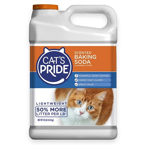 Cat's Pride Lightweight Clumping Litter: Baking Soda - Powerful Odor Control - Scented, 10 Pounds