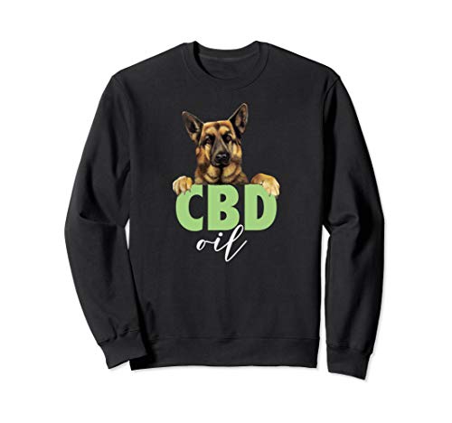 CBD Shirt Dog German Shepherd Gifts Funny Hemp Oil For Dogs Sweatshirt