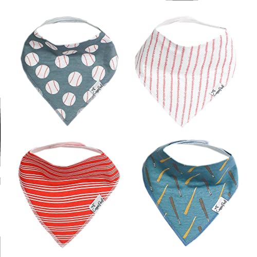 Copper Pearl Baby Bandana Drool Bibs for Drooling and Teething 4 Pack Gift Set “Slugger