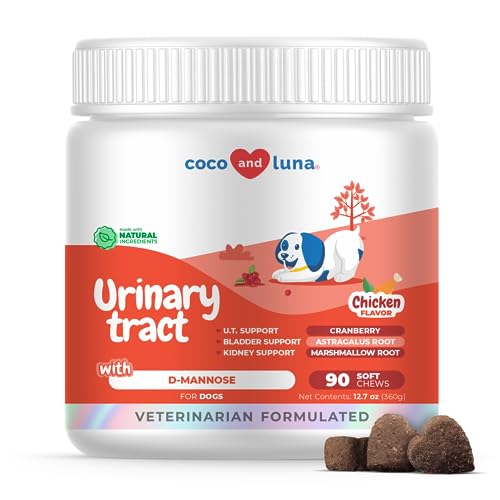 Cranberry for Dogs - 90 Soft Chews - Urinary Tract Support, Bladder Support for Dogs, Dog UTI, Bladder Stones, Dog Incontinence Support, Cranberry Supplement for Dogs (Soft Chews)