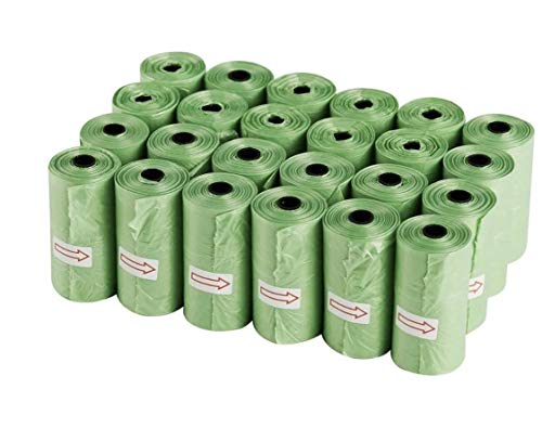 Dog Poop Waste Bags Biodegradable Unscented, thin yet relentless 100% Leak Proof by XUCARDO @ Amazon 24 Rolls/360 bags)