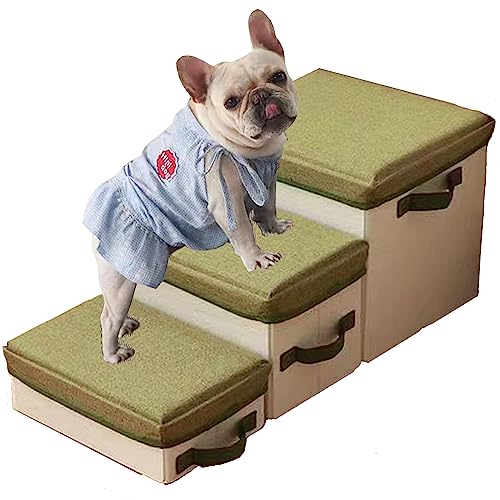 Folding Pet Steps For Dogs 2024 Vet Ranch We Love Pets   Dog Stairs With Storage Folding Dog Ramp To Bed Or Couch 3 Step Dog Bed 