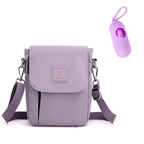 Dog Treat Pouch,Cute Training Fanny Pack Magnetic Closure for Pet Walking,Treats Holer Silicone Poop Bag Dispenser New Puppy Snack Small Tote Purse With Waist Strap Dogs Accessories Clip On (Lavender)