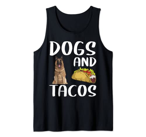 Dogs And Tacos Belgian Tervuren Mexican Food Lovers Tank Top