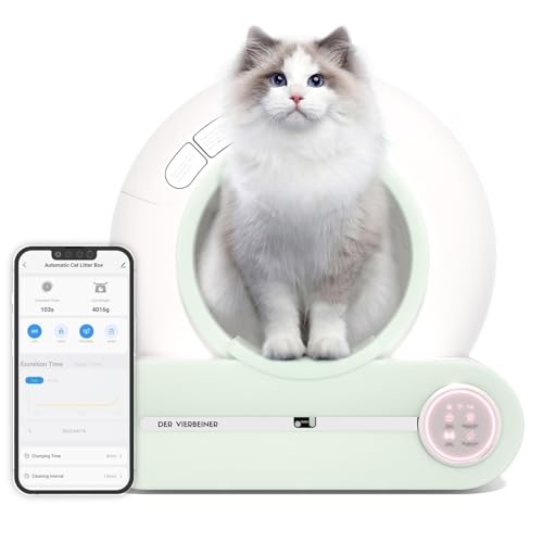 DVPets™ Self-Cleaning Cat Litter Box, Automatic 65L+9L Large Capacity Cleaning Robot, APP Control/Odor Removal/Safety Protection Smart Cat Litter Box for Multiple Cats 【2023 Newest Version】