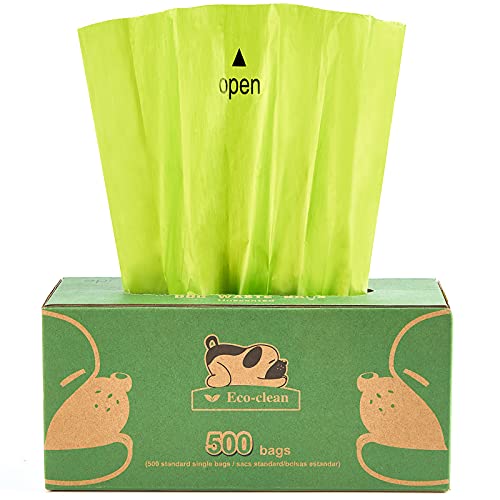 ECO-CLEAN Dog Poop Bags, Poop Bags for Large Dogs, 500 Bags on a Large Single Roll, Leak-Proof, Earth-Friendly Dog Waste Bags