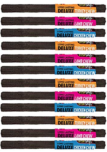 ETTA SAYS! Deluxe Chews for Dogs – Lamb, Chicken & Turkey Dog Treats Variety Pack of 12 (4 of Each Protein)– Made and Sourced in The USA, Grain-Free, Easy to Digest, Won’t Stain Carpet