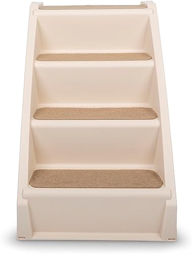 Folding Dog Stairs for High Beds - Extra Large, Durable, and Supports up to 200 lbs - Your Pet's Perfect Indoor/Outdoor Companion,Tan