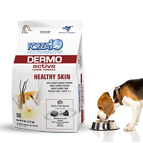 Forza10 Dermo Allergy Dog Food, Dog Food for Allergies and Itching, Dry Dog Food for Skin Allergies, Fish Flavor Sensitive Stomach Dog Food, Sensitive Stomach Dog Food Adult Dogs All Breeds, 6 Pounds